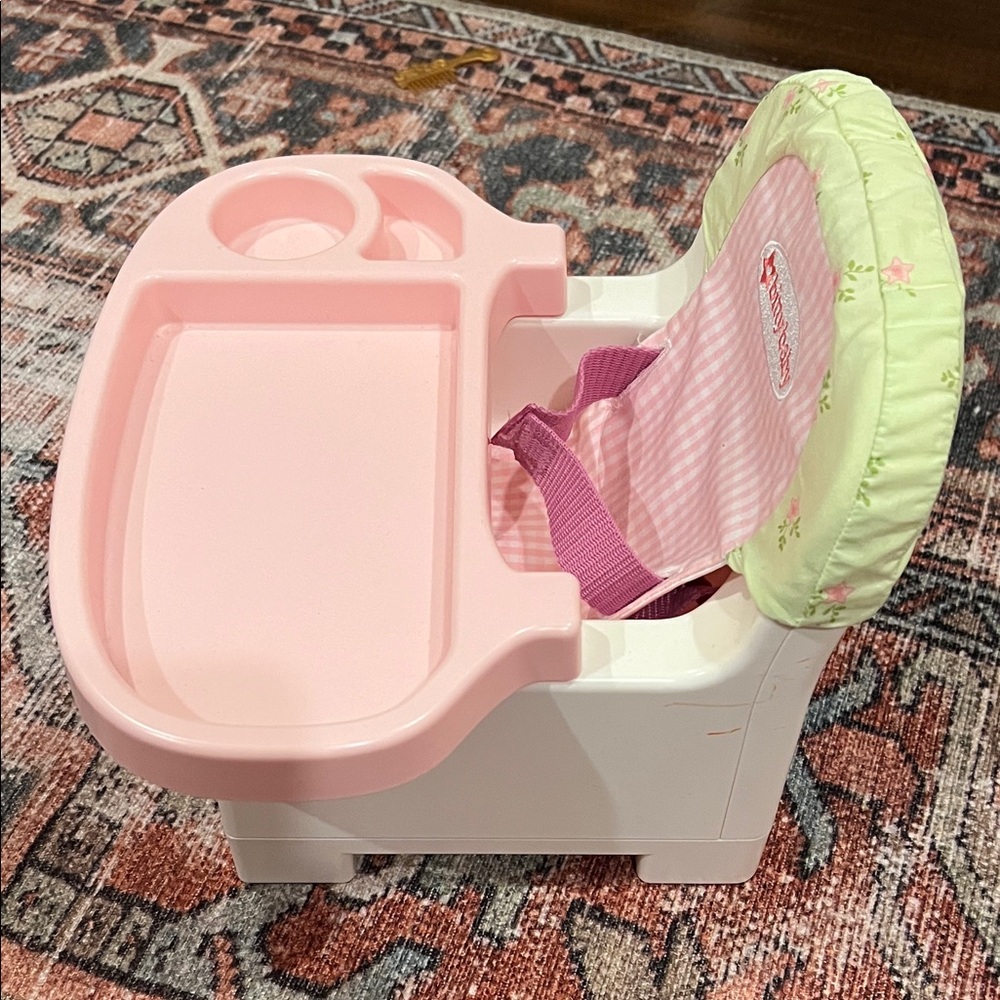 Bitty Baby High Chair with Pink and Green Accents - Picture 2 of 5
